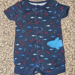 Carter's Child of Mine Shark romper, Newborn